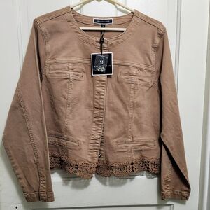 NWT-Melanie Lyne Women's Jacket with Lace Detail